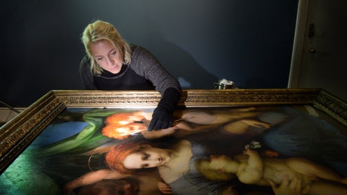 Painting conservation at Petworth in West Sussex
